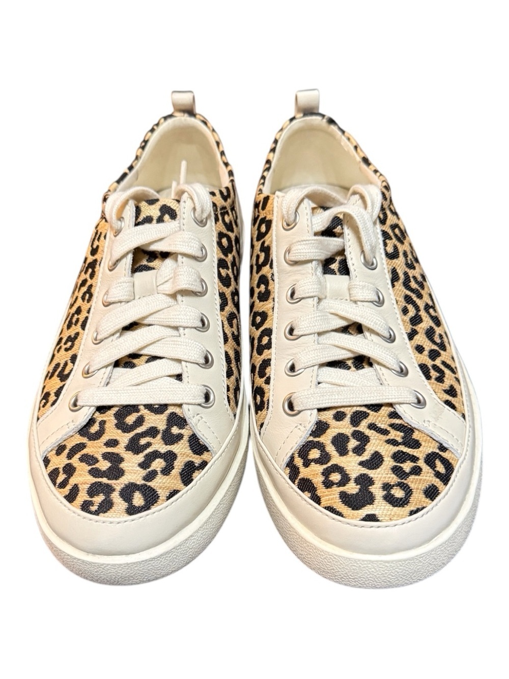 Vionic Winny Leopard Raffia Platform Sneakers | Women’s 7.5 Wide | Like New